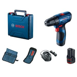 GSR 120-Li; 2x2,0Ah (06019G8002) Bosch AKUMULATORSKA BUŠILICA - ODVRTAČ + 23-DELNI SET BITOVA ZA BUŠENJE I UVRTANJE SA DRŽAČEM U KOFERU GSR 120-Li; 2x2,0Ah (06019G8002) KUCNI ALATI