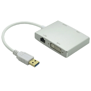 495 Adapter-konvertor USB 3.0 na HDMI+VGA+DVI+RJ45 Linkom 495 Adapter-konvertor USB 3.0 na HDMI+VGA+DVI+RJ45 Kablovi i konektori