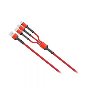 Moye 3 u 1 USB Data kabl Connect 3 in 1 USB Data Cable Red X14R