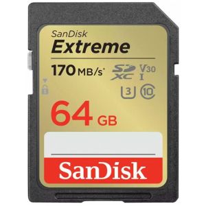 SDXC 64GB Extreme 170MB/S V30 UHS-I Class 10 U3 V30 67783 SanDisk MEMORIJSKA KARTICA SDXC 64GB Extreme 170MB/S V30 UHS-I Class 10 U3 V30 67783 MEMORIJSKA KARTICA